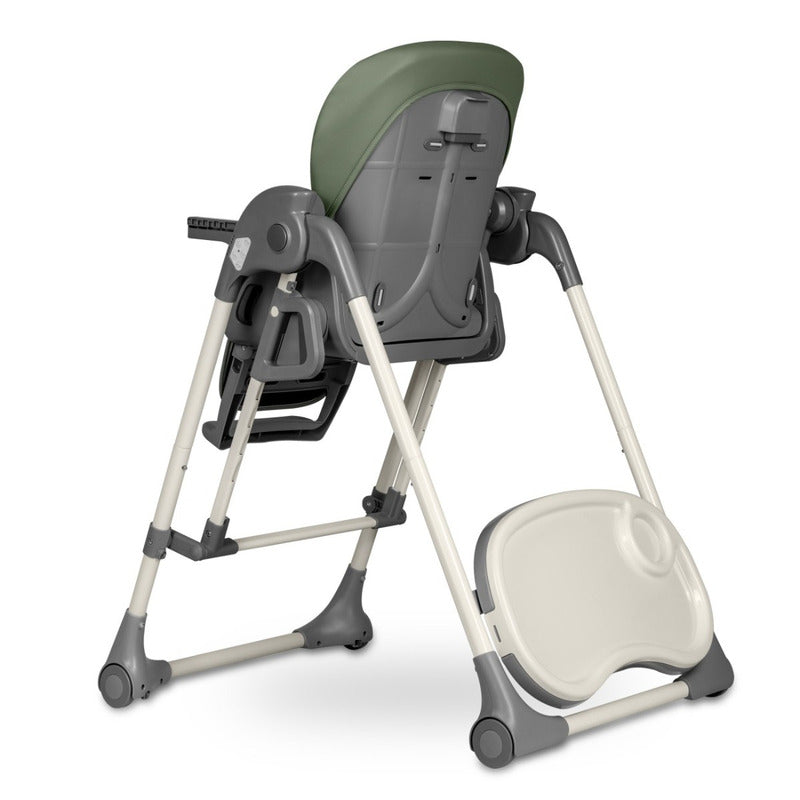 Scaun de masa si balansoar, Lionelo, Laurice, 2 in 1, Transformabil, Multifunctional, Inaltime si spatar reglabile, Cu melodii de leagan, 0 luni+, Conform cu standardele europene de securitate EN 14988, EN 16120, Verde - gogobaby.ro