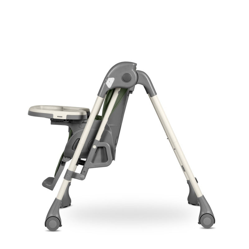 Scaun de masa si balansoar, Lionelo, Laurice, 2 in 1, Transformabil, Multifunctional, Inaltime si spatar reglabile, Cu melodii de leagan, 0 luni+, Conform cu standardele europene de securitate EN 14988, EN 16120, Verde - gogobaby.ro