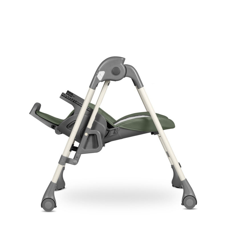 Scaun de masa si balansoar, Lionelo, Laurice, 2 in 1, Transformabil, Multifunctional, Inaltime si spatar reglabile, Cu melodii de leagan, 0 luni+, Conform cu standardele europene de securitate EN 14988, EN 16120, Verde - gogobaby.ro