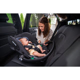 Scoica auto, Lionelo, i-Size Astrid, 0-13 Kg, 40-87 cm, Cu salteluta, Testat ADAC, Conform cu standardul european de securitate R129, Negru/Gri