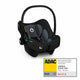 Scoica auto, Lionelo, i-Size Astrid, 0-13 Kg, 40-87 cm, Cu salteluta, Testat ADAC, Conform cu standardul european de securitate R129, Negru/Gri