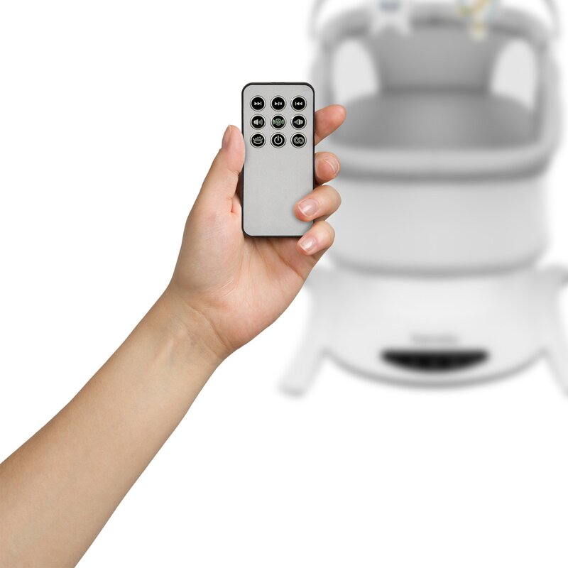 Set 2 in 1, Balansoar si landou, Lionelo, Bella, Rotative 360, Ecran tactil si telecomanda, Electric, Scaun reglabil, 6 miscari unice, 5 viteze, Cu melodii, Gri - gogobaby.ro