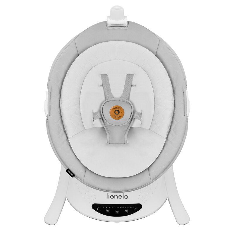 Set 2 in 1, Balansoar si landou, Lionelo, Bella, Rotative 360, Ecran tactil si telecomanda, Electric, Scaun reglabil, 6 miscari unice, 5 viteze, Cu melodii, Gri - gogobaby.ro