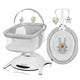 Set 2 in 1, Balansoar si landou, Lionelo, Bella, Rotative 360, Ecran tactil si telecomanda, Electric, Scaun reglabil, 6 miscari unice, 5 viteze, Cu melodii, Gri