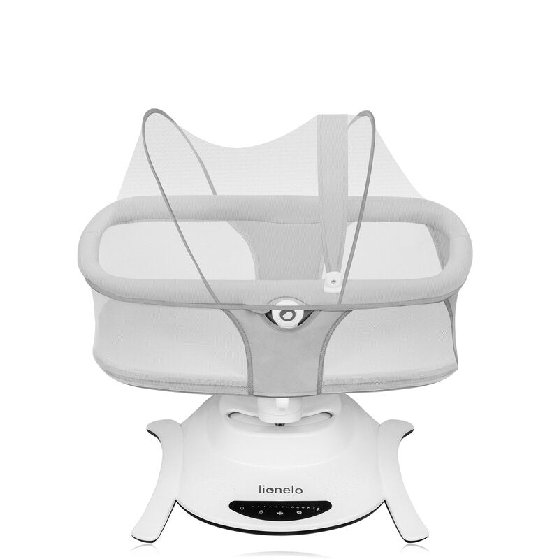Set 2 in 1, Balansoar si landou, Lionelo, Bella, Rotative 360, Ecran tactil si telecomanda, Electric, Scaun reglabil, 6 miscari unice, 5 viteze, Cu melodii, Gri - gogobaby.ro