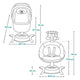 Set 2 in 1, Balansoar si landou, Lionelo, Bella, Rotative 360, Ecran tactil si telecomanda, Electric, Scaun reglabil, 6 miscari unice, 5 viteze, Cu melodii, Gri