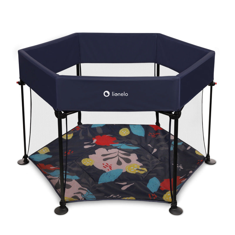 Tarc de joaca, Lionelo, Roel, Pliere ultra-compacta, Conform cu standardul europeane de securitate EN12227, Blue Navy - gogobaby.ro