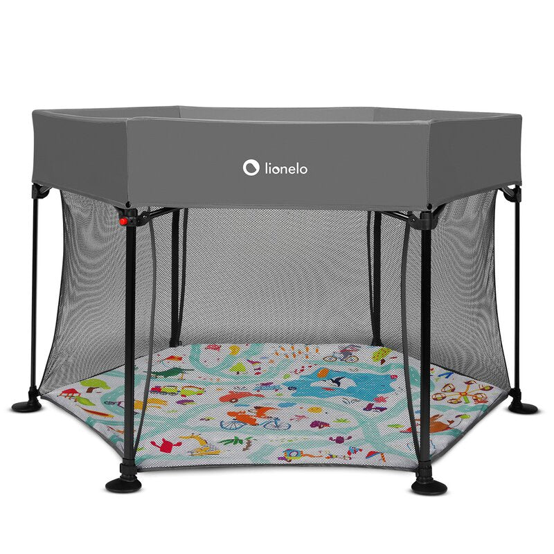 Tarc de joaca, Lionelo, Roel, Pliere ultra-compacta, Conform cu standardul europeane de securitate EN12227, Multicolor - gogobaby.ro