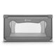 Tarc de joaca copii, Lionelo, Willow, 127 x 187 cm, Pliere compacta, Include geanta de transport, Din plasa, Cu doua intrari laterale si fermoar, Cu ventuze pentru stabilitate, Conform cu EN 12227:2010, Gri