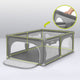 Tarc de joaca copii, Lionelo, Willow, 127 x 187 cm, Pliere compacta, Include geanta de transport, Din plasa, Cu doua intrari laterale si fermoar, Cu ventuze pentru stabilitate, Conform cu EN 12227:2010, Gri
