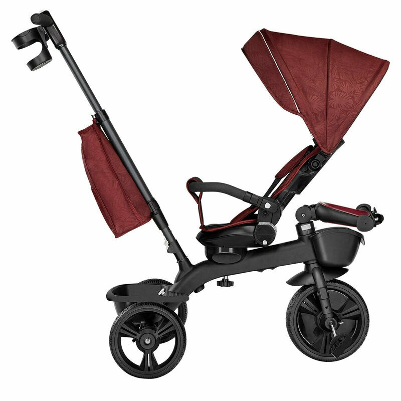 Tricicleta copii, Lionelo, Kori, Ultrapliabila, Multifunctionala. Cu suport de picioare, Control al directiei, Scaun reversibil, Rotire 360 grade, Conform cu standardul europeane de securitate EN71, Red Burgundy - gogobaby.ro