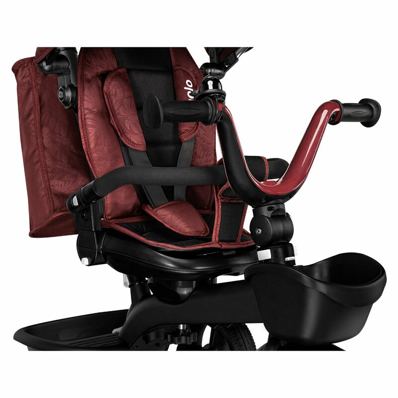 Tricicleta copii, Lionelo, Kori, Ultrapliabila, Multifunctionala. Cu suport de picioare, Control al directiei, Scaun reversibil, Rotire 360 grade, Conform cu standardul europeane de securitate EN71, Red Burgundy - gogobaby.ro