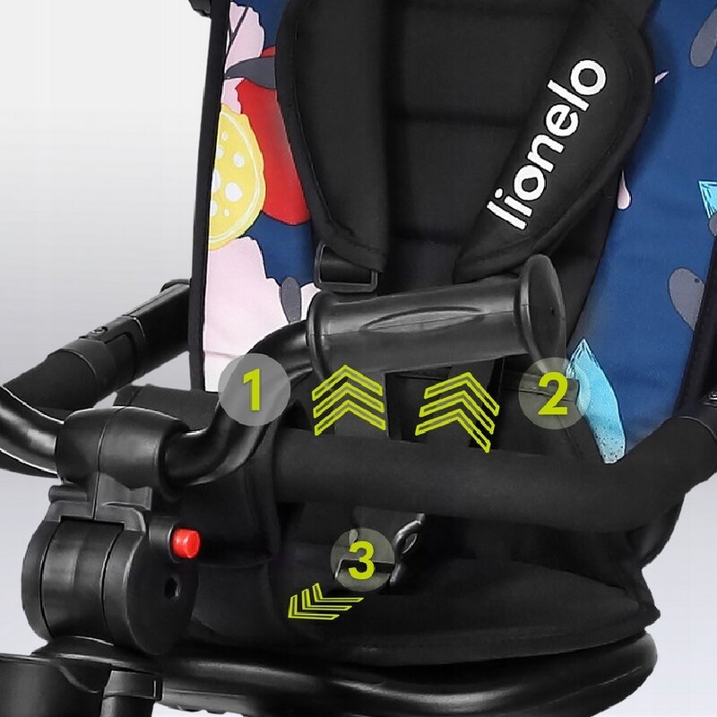 Tricicleta copii, Lionelo, Haari, Ultrapliabila, Multifunctionala, Suport picioare, Control al directiei, Scaun reversibil, Rotire 360 grade, Conform cu standardul european de securitate EN71, Albastru - gogobaby.ro