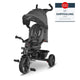 Tricicleta copii, Lionelo, Haari, Ultrapliabila, Multifunctionala, Suport picioare, Control al directiei, Scaun reversibil, Rotire 360 grade, Conform cu standardul european de securitate EN71, Gri