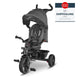 Tricicleta copii, Lionelo, Haari, Ultrapliabila, Multifunctionala, Suport picioare, Control al directiei, Scaun reversibil, Rotire 360 grade, Conform cu standardul european de securitate EN71, Gri