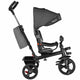 Tricicleta copii, Lionelo, Haari, Ultrapliabila, Multifunctionala, Suport picioare, Control al directiei, Scaun reversibil, Rotire 360 grade, Conform cu standardul european de securitate EN71, Gri