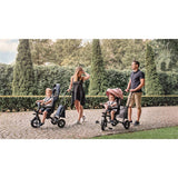 Tricicleta copii, Lionelo, Tris, Ultrapliabila, Multifunctionala. Mecanism de pedalare libera, Suport picioare, Control al directiei, Scaun reversibil, Rotire 360 grade, Conform cu standardul europeane de securitate EN71, Roz/Gri