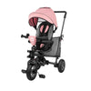 Tricicleta copii, Lionelo, Tris, Ultrapliabila, Multifunctionala. Mecanism de pedalare libera, Suport picioare, Control al directiei, Scaun reversibil, Rotire 360 grade, Conform cu standardul europeane de securitate EN71, Roz/Gri