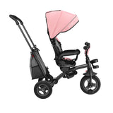 Tricicleta copii, Lionelo, Tris, Ultrapliabila, Multifunctionala. Mecanism de pedalare libera, Suport picioare, Control al directiei, Scaun reversibil, Rotire 360 grade, Conform cu standardul europeane de securitate EN71, Roz/Gri