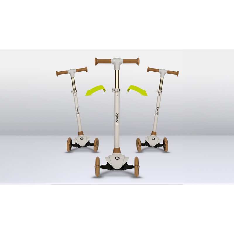 Trotineta, Lionelo, Jessy, Ultrapliabila, Pana la 50 Kg, Cu design ergonomic, Cu lumini LED, 56 x 26 x 67-82 cm, 3 ani+, Maro