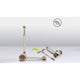 Trotineta, Lionelo, Jessy, Ultrapliabila, Pana la 50 Kg, Cu design ergonomic, Cu lumini LED, 56 x 26 x 67-82 cm, 3 ani+, Maro