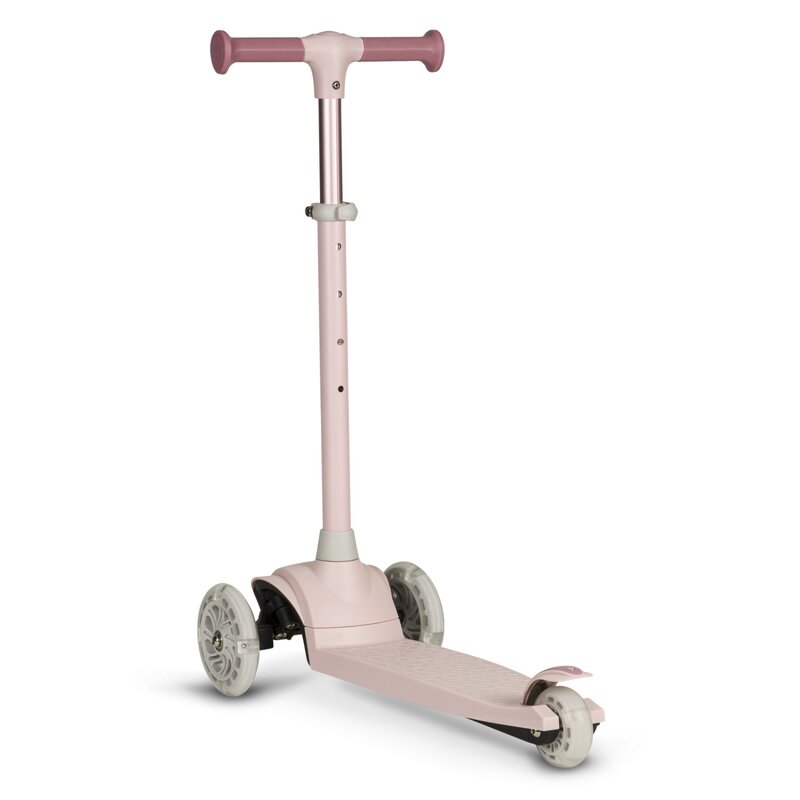 Trotineta, Lionelo, Jessy, Ultrapliabila, Pana la 50 Kg, Cu design ergonomic, Cu lumini LED, 56 x 26 x 67-82 cm, 3 ani+, Roz