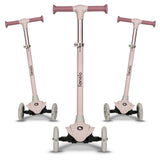 Trotineta, Lionelo, Jessy, Ultrapliabila, Pana la 50 Kg, Cu design ergonomic, Cu lumini LED, 56 x 26 x 67-82 cm, 3 ani+, Roz
