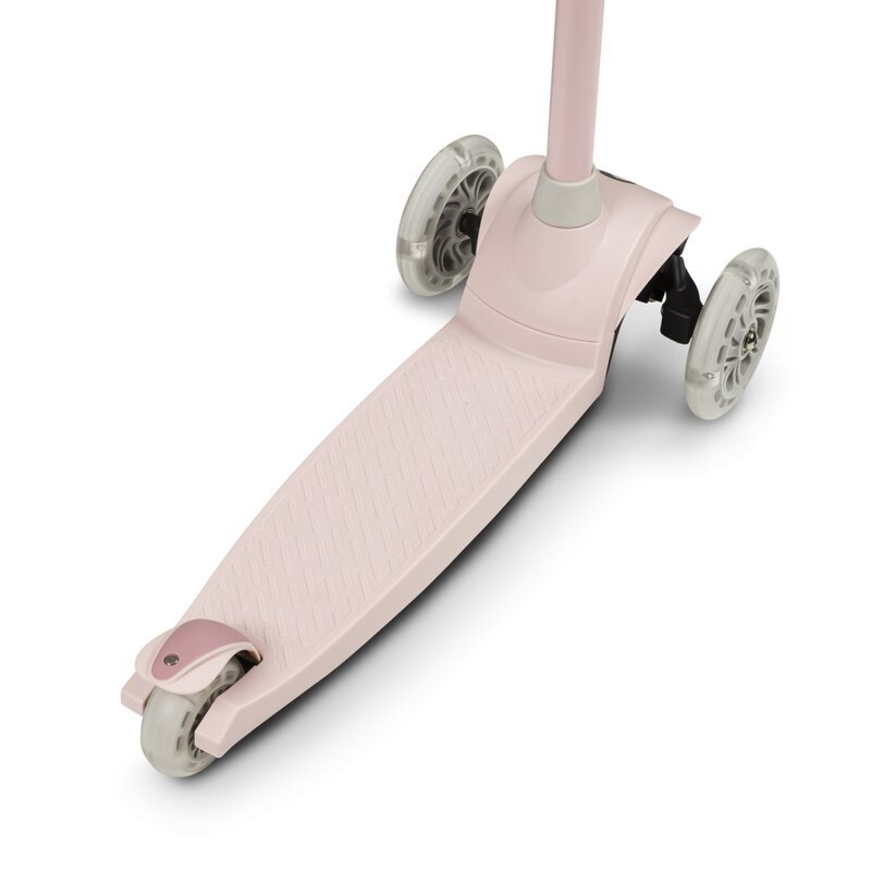 Trotineta, Lionelo, Jessy, Ultrapliabila, Pana la 50 Kg, Cu design ergonomic, Cu lumini LED, 56 x 26 x 67-82 cm, 3 ani+, Roz