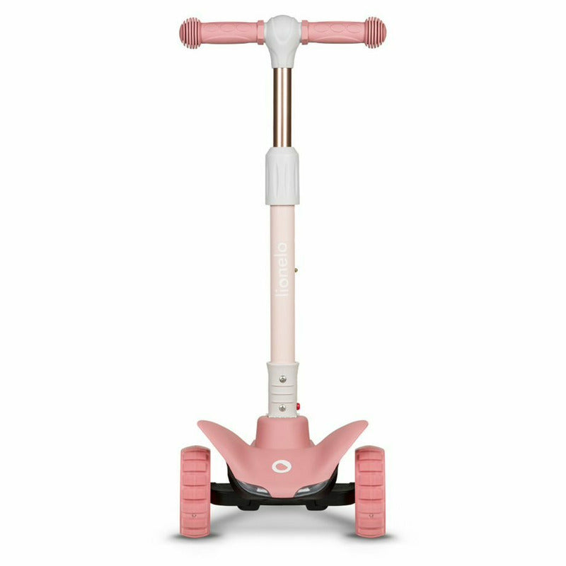 Trotineta, Lionelo, Timy, Copii, Ultrapliabila, Pana la 50 Kg, Cu design ergonomic, Cu lumini LED, 26 5 x 60 x 64-76 cm, 3 ani+, Roz
