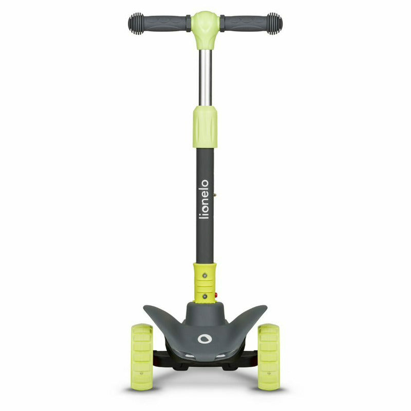 Trotineta, Lionelo, Timy, Copii, Ultrapliabila, Pana la 50 Kg, Cu design ergonomic, Cu lumini LED, 26 5 x 60 x 64-76 cm, 3 ani+, Verde - gogobaby.ro