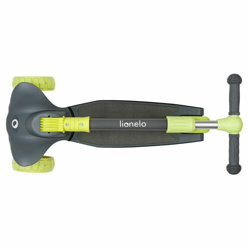 Trotineta, Lionelo, Timy, Copii, Ultrapliabila, Pana la 50 Kg, Cu design ergonomic, Cu lumini LED, 26 5 x 60 x 64-76 cm, 3 ani+, Verde - gogobaby.ro