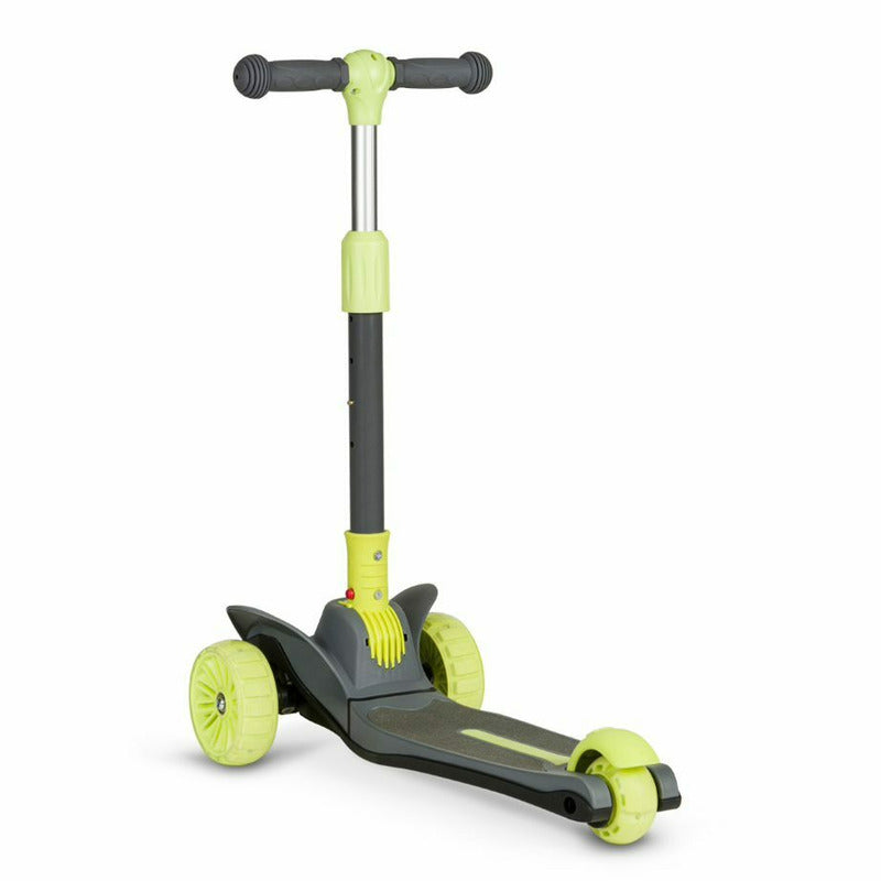 Trotineta, Lionelo, Timy, Copii, Ultrapliabila, Pana la 50 Kg, Cu design ergonomic, Cu lumini LED, 26 5 x 60 x 64-76 cm, 3 ani+, Verde - gogobaby.ro