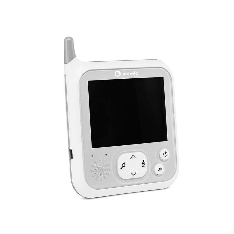 Videofon, Lionelo, Babyline 7.1, Cu melodii, Cu lampa inclusa, Pana la 40 h fara incarcare, Ecran 3.2 inch, Alb - gogobaby.ro