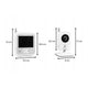 Videofon, Lionelo, Babyline 7.1, Cu melodii, Cu lampa inclusa, Pana la 40 h fara incarcare, Ecran 3.2 inch, Alb