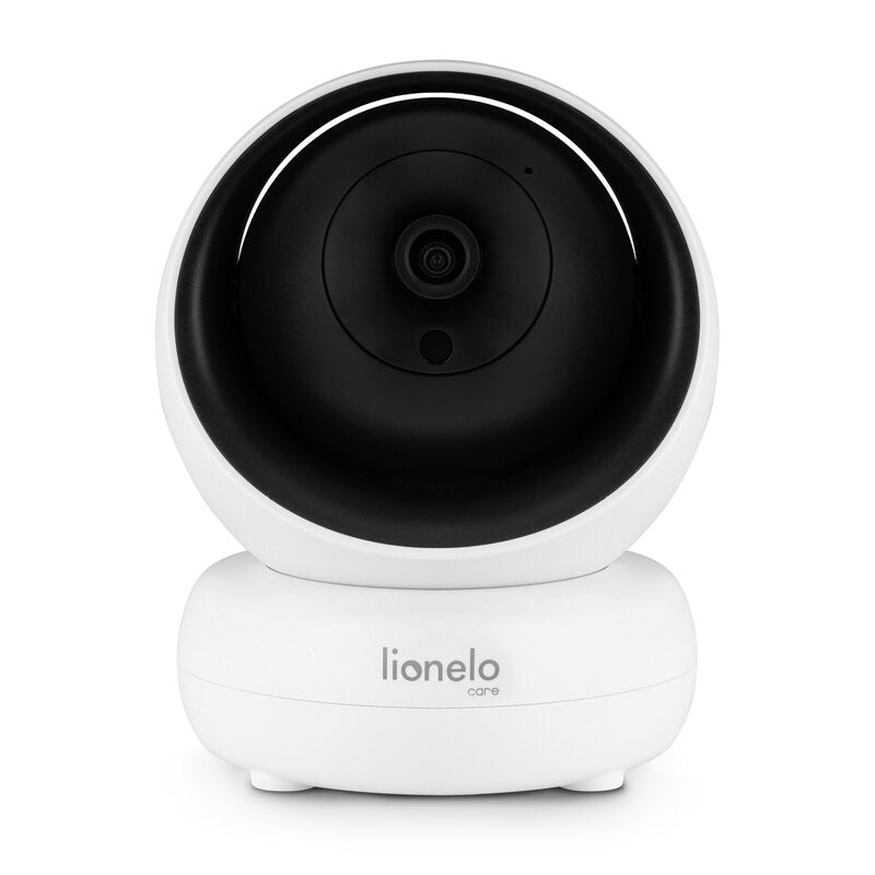 Videofon, Lionelo, Babyline 8.3, Cu termometru, Cu melodii, Comunicare in 2 sensuri, Rotire 360 grade, Alb - gogobaby.ro