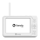 Videofon, Lionelo, Babyline 8.3, Cu termometru, Cu melodii, Comunicare in 2 sensuri, Rotire 360 grade, Alb