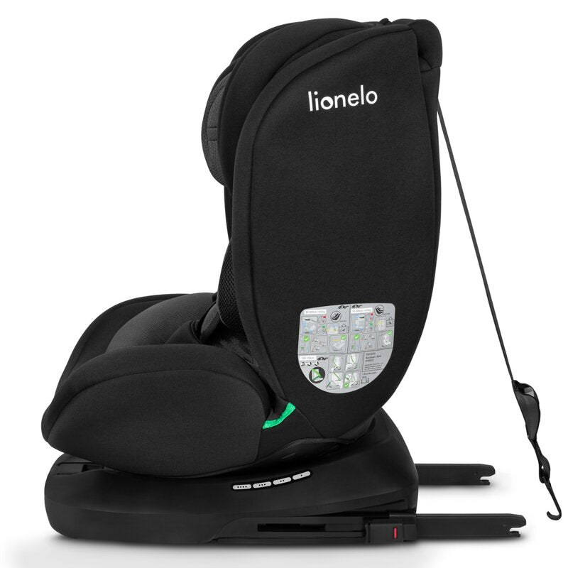 Scaun auto, Lionelo, Bastiaan i-Size, 4 in 1, Protectie laterala, Cu spatar inclinabil in 4 pozitii, Cu tetiera reglabila in 7 pozitii, Rotire 360 grade, Top Tether, 0-36 Kg, 40-150 cm, Cu Isofix, Conform cu ECE R129/03, Gri - gogobaby.ro