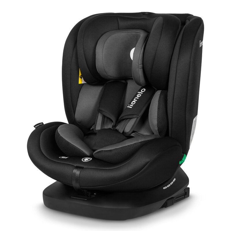 Scaun auto, Lionelo, Bastiaan i-Size, 4 in 1, Protectie laterala, Cu spatar inclinabil in 4 pozitii, Cu tetiera reglabila in 7 pozitii, Rotire 360 grade, Top Tether, 0-36 Kg, 40-150 cm, Cu Isofix, Conform cu ECE R129/03, Gri - gogobaby.ro