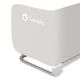 Bariera de protectie pentru pat, Lionelo, Lora XL, Pliabila, Sistem de blocare StandSafe, Geanta de transport inclusa, 150x46 cm, Conform cu BS 7972:2001+A1:2009, Bej