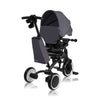 Tricicleta copii, Lionelo, Tris Plus, Ultrapliabila, Multifunctionala, Pana la 25 kg, Inclinare spatar in fata si in spate, Suport picioare, Control al directiei, Scaun reversibil, Rotire 360 grade, Conform cu EN71, 9 luni-5 ani, Gri