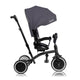 Tricicleta copii, Lionelo, Tris Plus, Ultrapliabila, Multifunctionala, Pana la 25 kg, Inclinare spatar in fata si in spate, Suport picioare, Control al directiei, Scaun reversibil, Rotire 360 grade, Conform cu EN71, 9 luni-5 ani, Gri