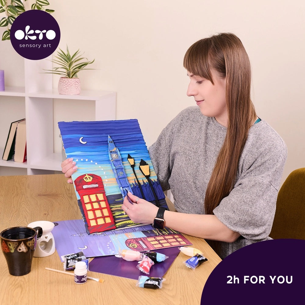 Set pictura 3D cu argila usoara, 30*40cm - London City
