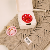 BIBS - Set 2 suzete Colour Studio Collection Polka Dots, tetina rotunda, 6 luni+-Blossom/Candy Apple