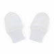 Manusi pentru nou-nascuti, Petite&Mars, Smoothie, Bumbac 100%, Material moale si respirabil, Protectie impotriva zgarieturilor, Manseta lata, 2 straturi, 6 x 10 cm, 0 luni+, Alb