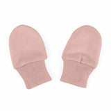 Manusi pentru nou-nascuti, Petite&Mars, Smoothie, Bumbac 100%, Material moale si respirabil, Protectie impotriva zgarieturilor, Manseta lata, 2 straturi, 6 x 10 cm, 0 luni+, Roz
