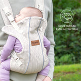 Marsupiu bebe, Jane, Dual Air, Ergonomic, De la nastere pana la 15 Kg, Conform cu EN 13209-2: 2015, Sand