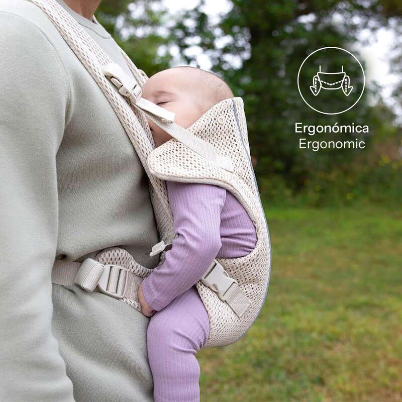 Marsupiu bebe, Jane, Dual Air, Ergonomic, De la nastere pana la 15 Kg, Conform cu EN 13209-2: 2015, Sand