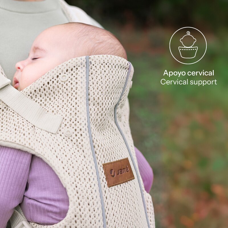 Marsupiu bebe, Jane, Dual Air, Ergonomic, De la nastere pana la 15 Kg, Conform cu EN 13209-2: 2015, Sand