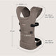Marsupiu bebe, Lionelo, Mabel, Ergonomic, Pozitia M-broscuta, De la 4 luni pana la 15 Kg, Amplasare cu fata sau cu spatele spre parinte, Material respirabil, Bej
