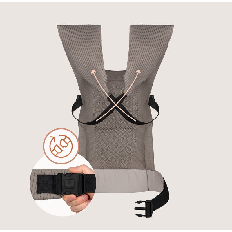 Marsupiu bebe, Lionelo, Mabel, Ergonomic, Pozitia M-broscuta, De la 4 luni pana la 15 Kg, Amplasare cu fata sau cu spatele spre parinte, Material respirabil, Bej